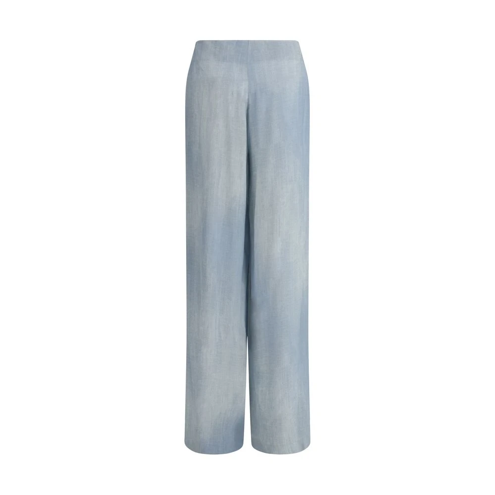 Ermanno Scervino Elegante Twill Broek met Verstelbare Taille Blue Dames