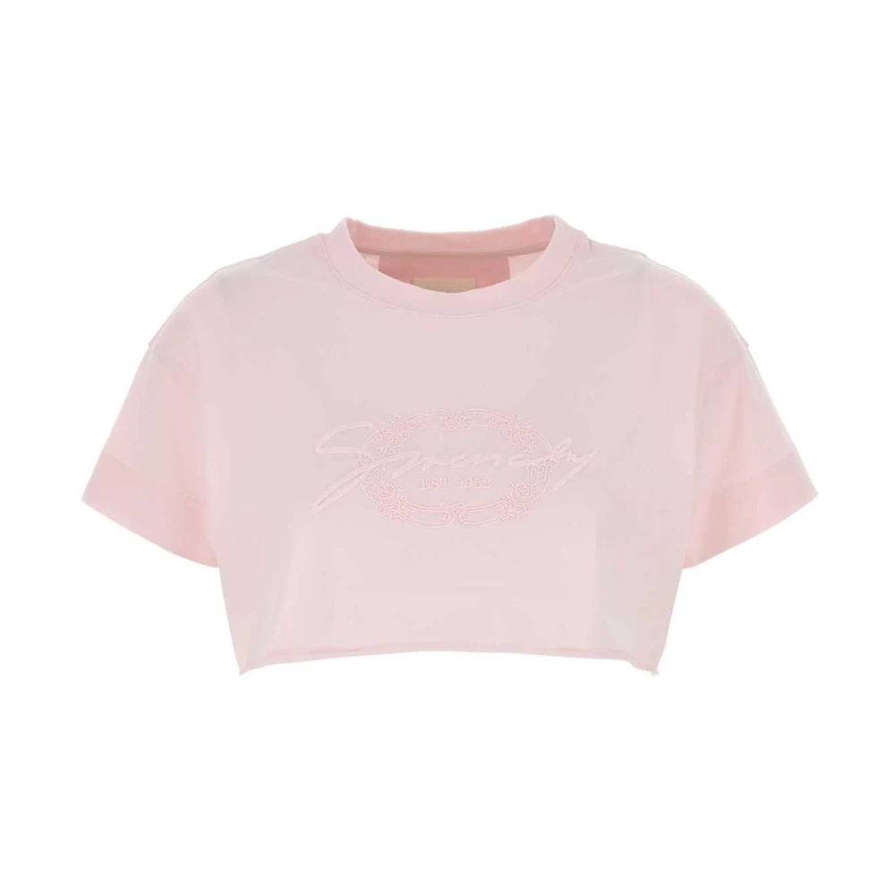 Givenchy Pink T-Shirts, Female, Xs, Cropped T-Shirt