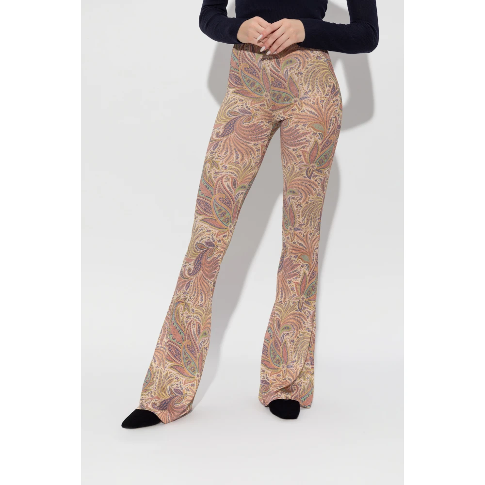 ETRO Broek met uitlopende pijpen Beige Dames