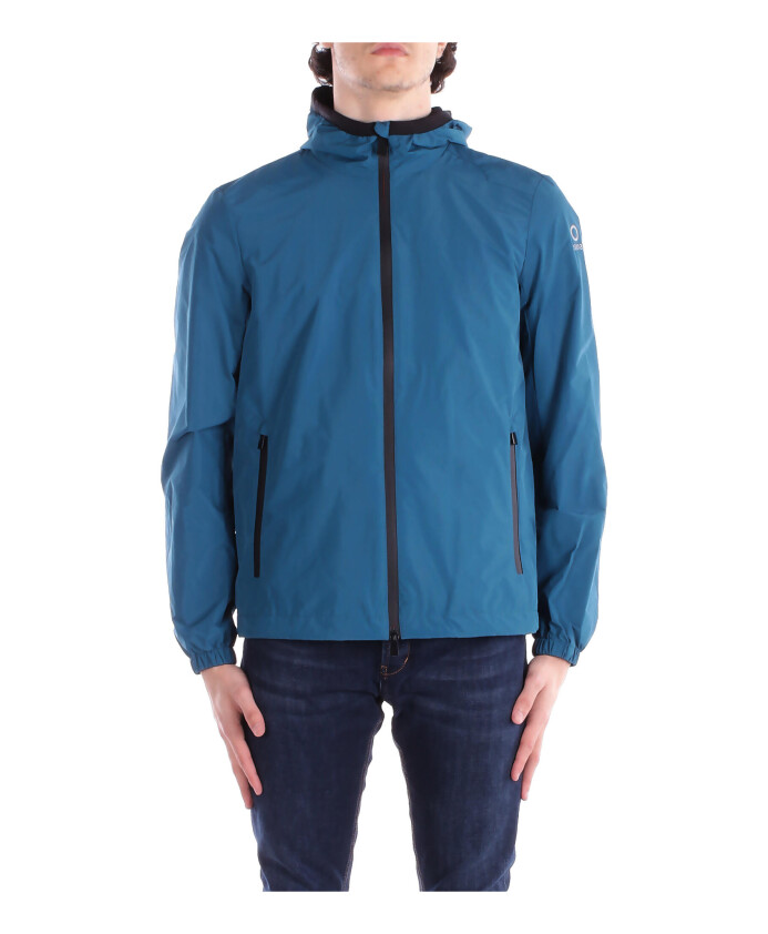veste-a-capuche-bleue-avec-poches-zippees