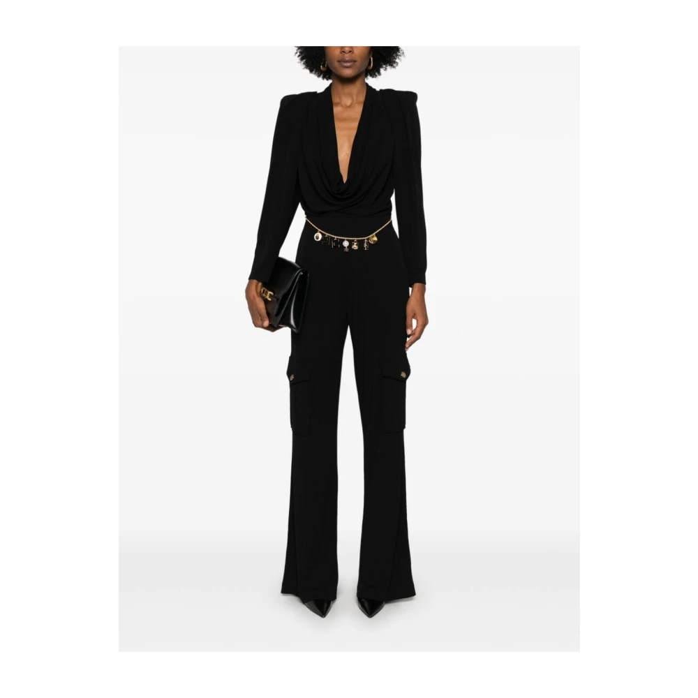 Elisabetta Franchi Nero Broek Aw24 Damesmode Black Dames