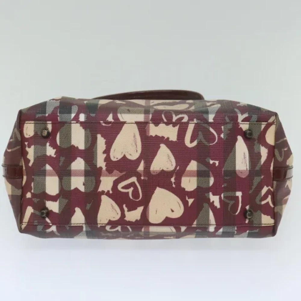 Burberry Vintage Pre-owned Canvas totes Red Dames