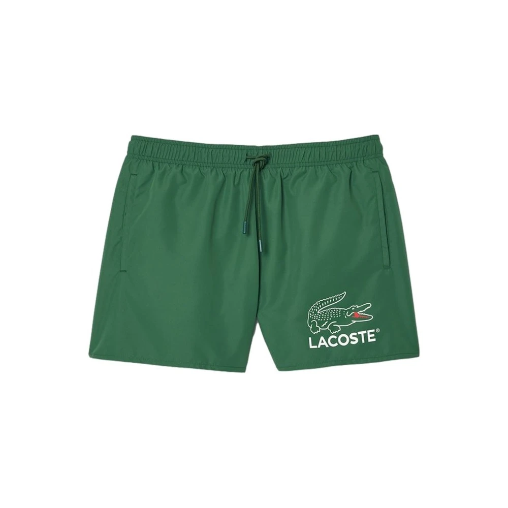 Lacoste Groene Big Logo Zwemshort Green Heren