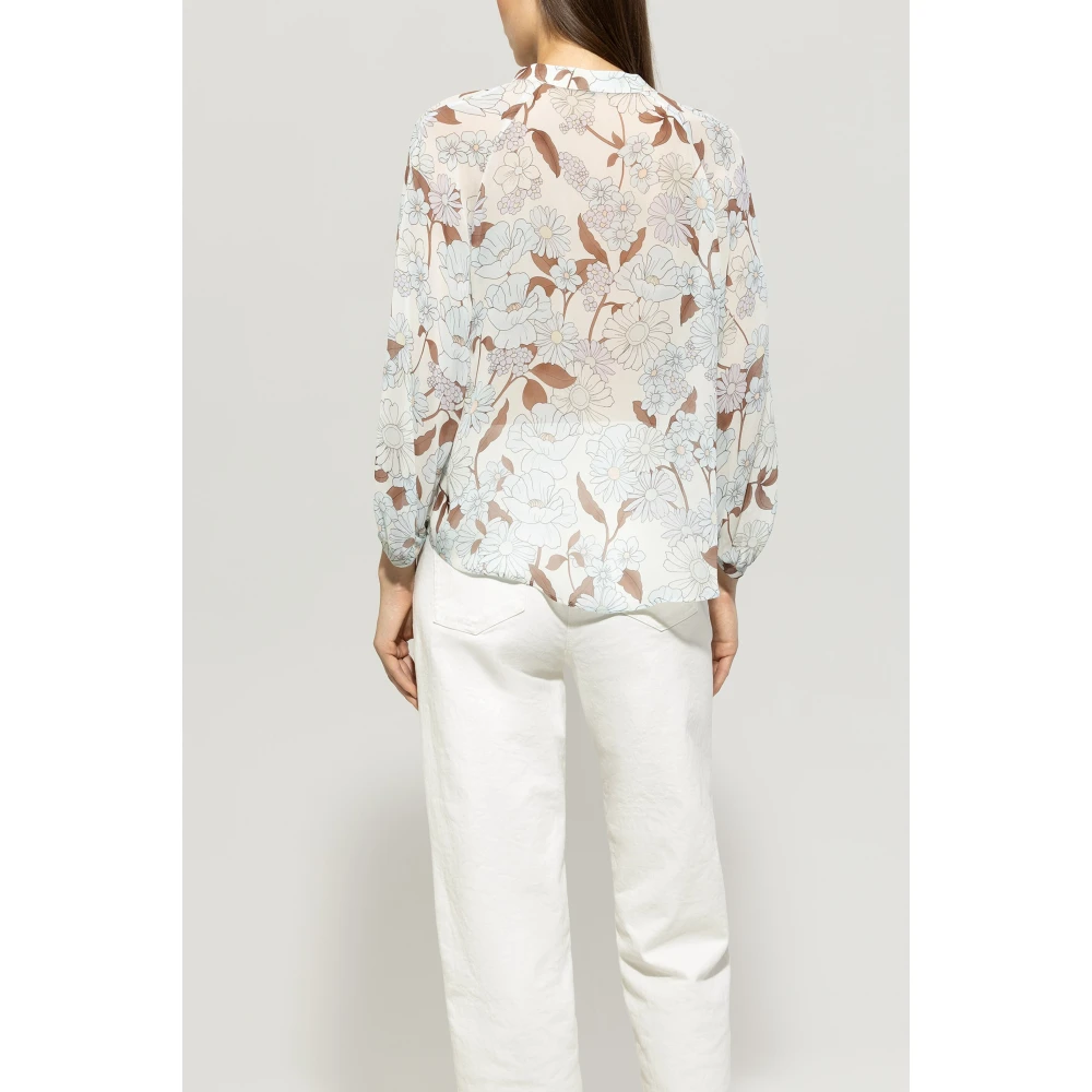 LUISA CERANO Tuniekblouse met Bloemenprint en Volumineuze Mouwen Multicolor Dames