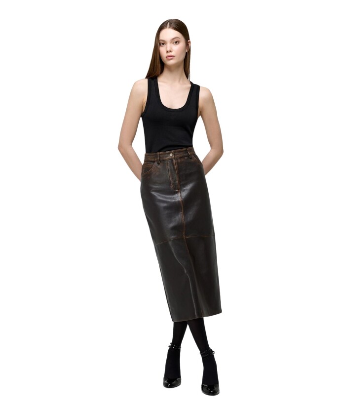 fanny-bruin-leren-rok