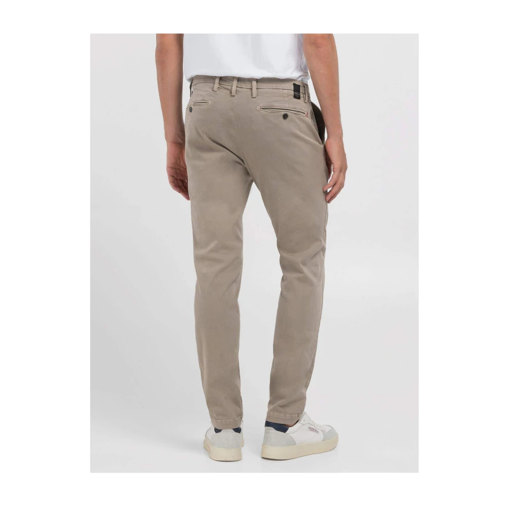 Replay Ivory Chino Slim Fit Broek Beige Heren