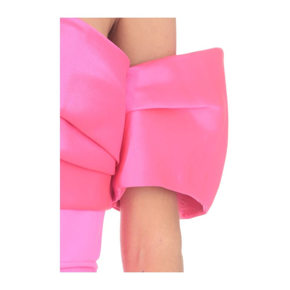 Solace London Fuchsia One Sleeve Jurk Pink Dames