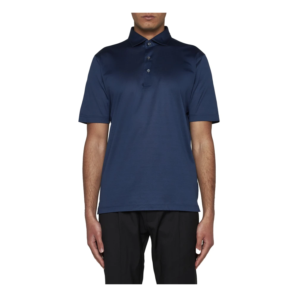 D4.0 Blauwe T-shirts en Polos Blue Heren