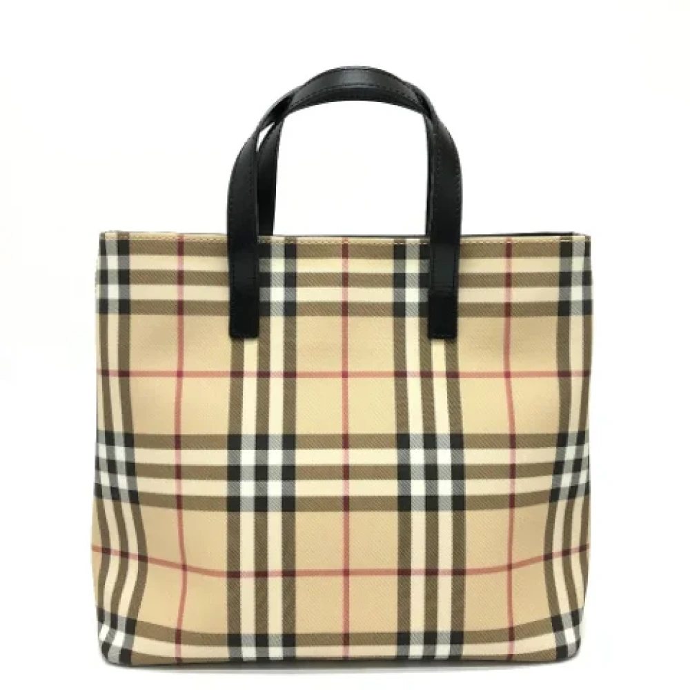 Burberry Vintage Pre-owned Fabric handbags Beige Dames