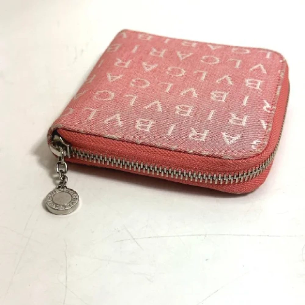 Bvlgari Vintage Pre-owned Fabric wallets Pink Dames
