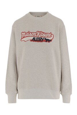 sweatshirt-en-coton-gris-avec-logo