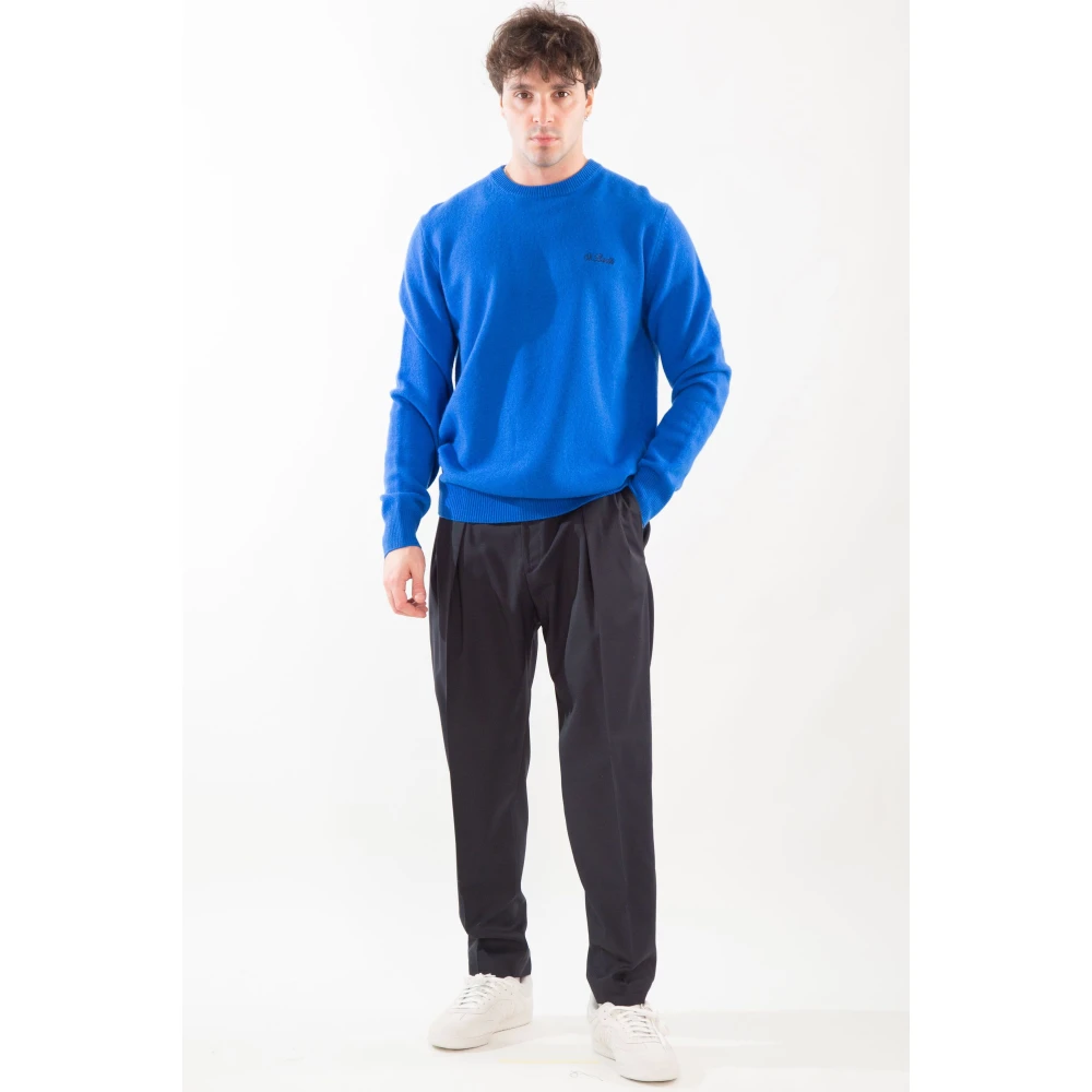 MC2 Saint Barth Lamswollen Trui in Regent Stijl Blue Heren