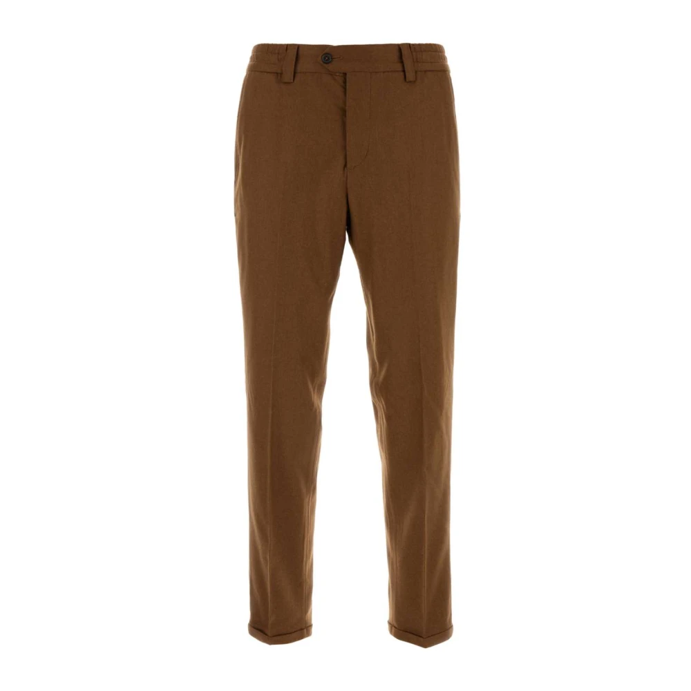 PT Torino Stretch Wol Karamel Broek Brown Heren