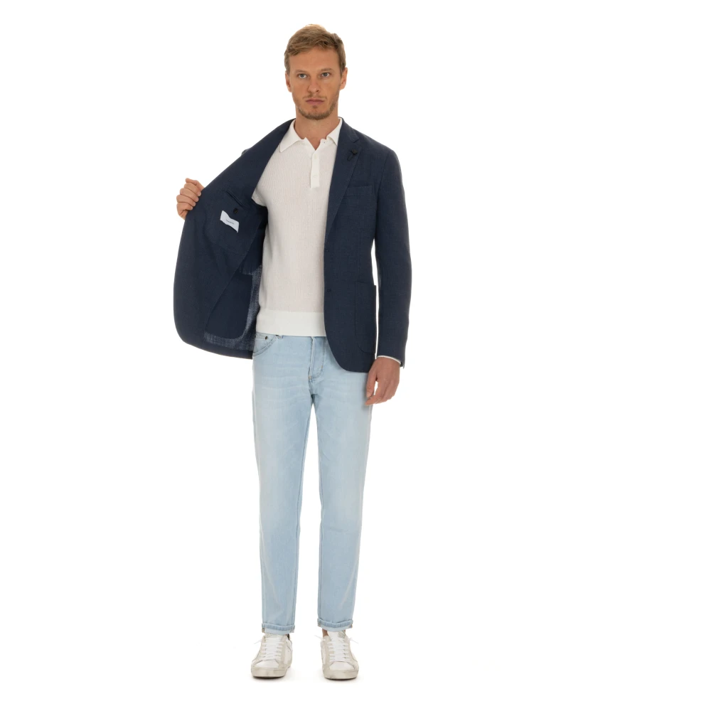 Lardini Blauwe Maatwerk Jassen Blue Heren