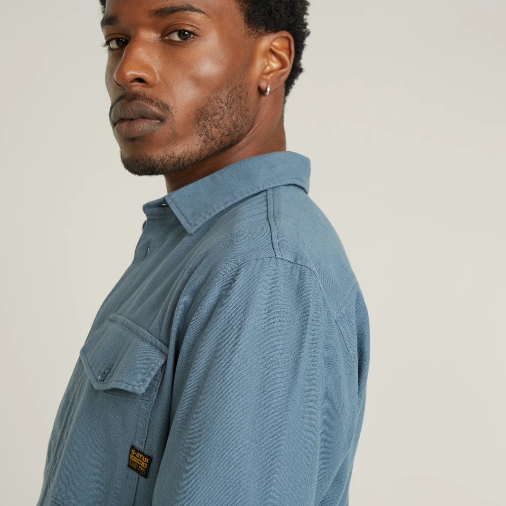 G-Star Marine Slim Fit Overhemd Blue Heren