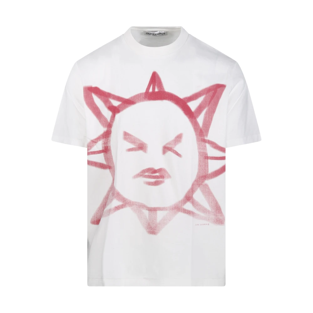 Our Legacy Squinting Sun Legacy Jersey T-Shirt White Heren