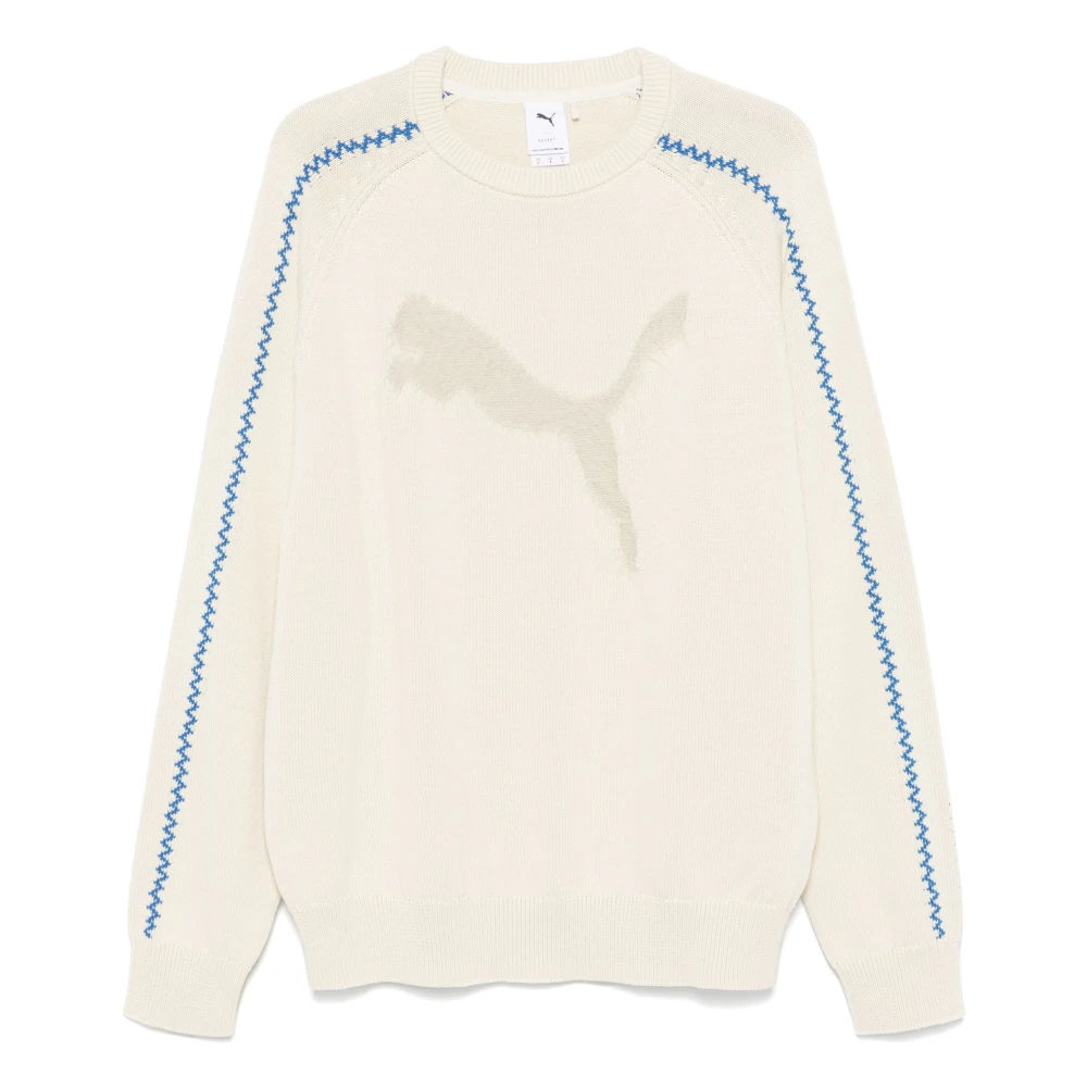 Puma Alpine Snow Gebreide Crew Sweater Beige Heren