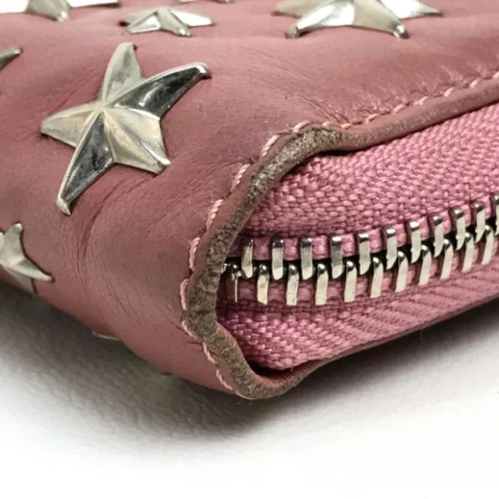 Jimmy Choo Pre-owned Leather wallets Pink Dames