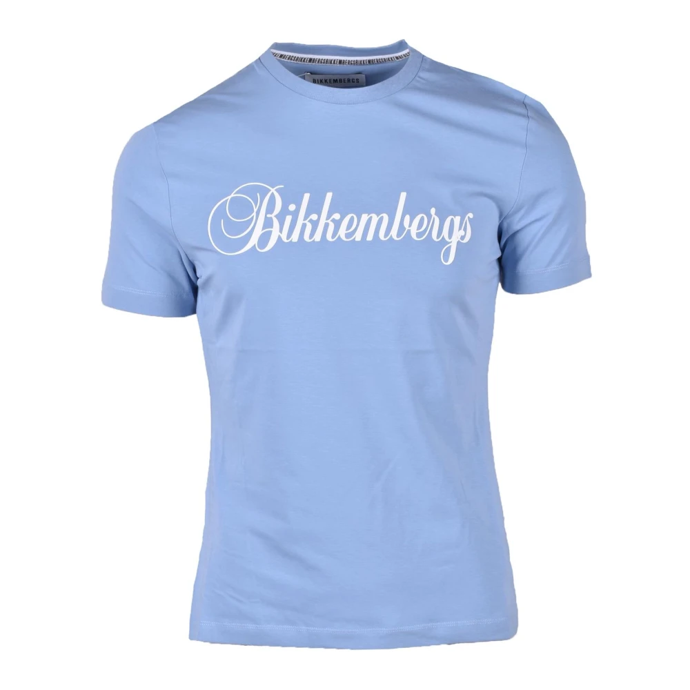 Bikkembergs Katoenen T-shirt Blue Heren