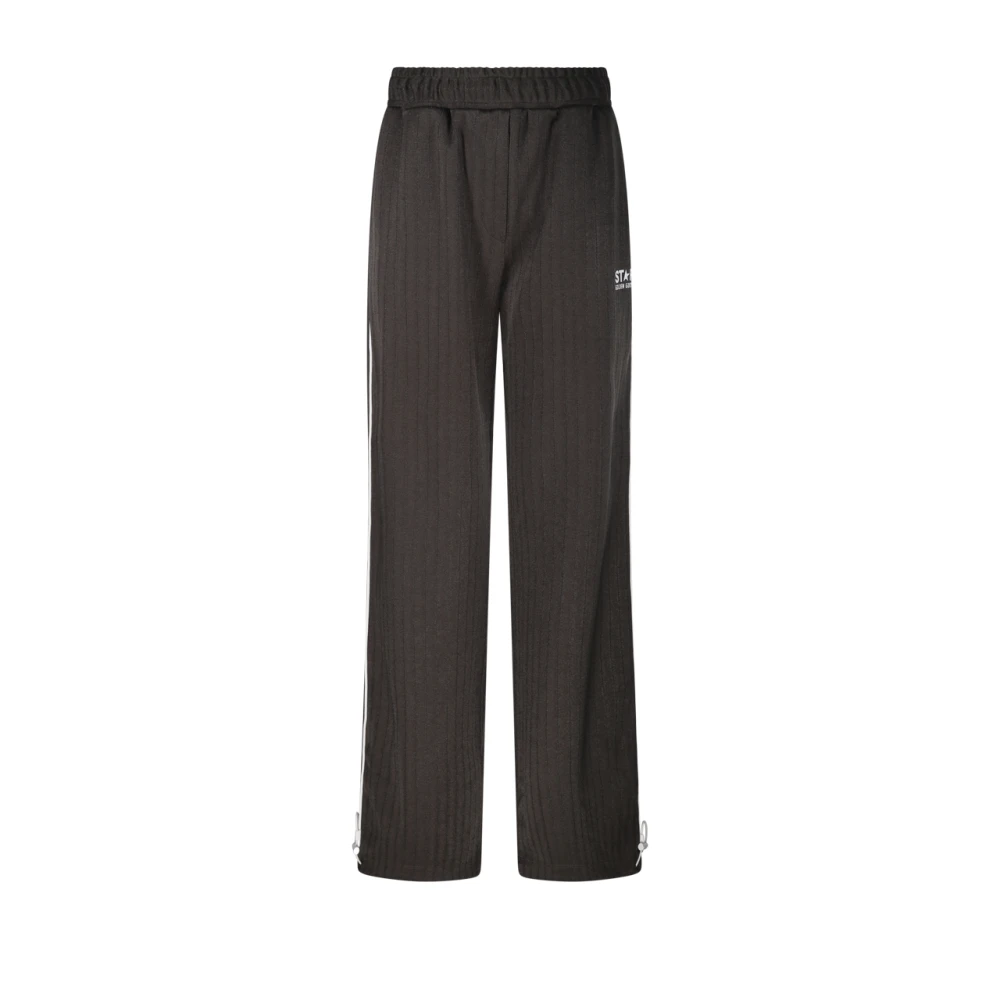 Golden Goose Joggingbroek met brede pijpen en strepenlogo Green Dames