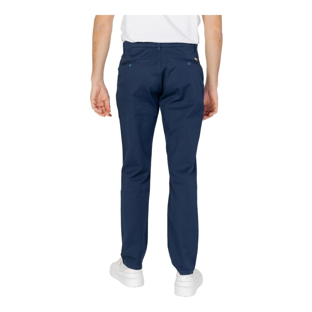 Armani Exchange Blauwe Zip Chinos Blue Heren