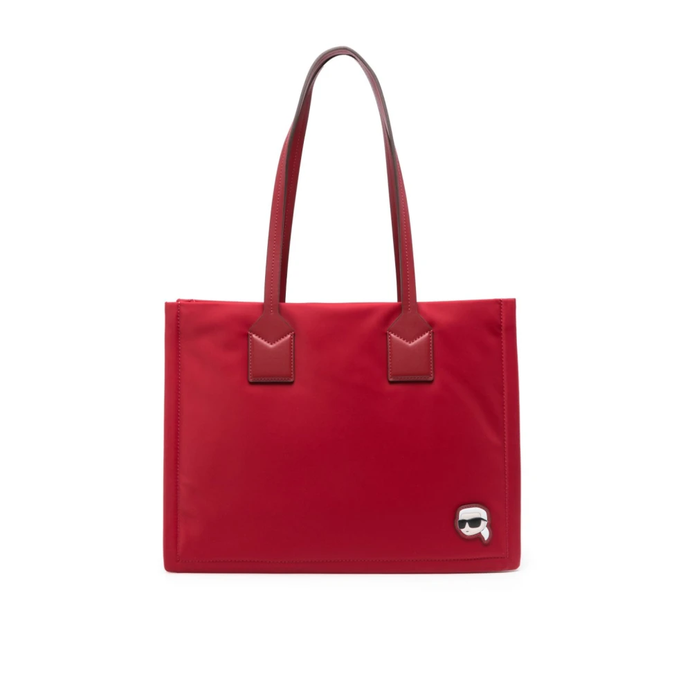 Karl Lagerfeld Tote M Nylon Rood Red Dames