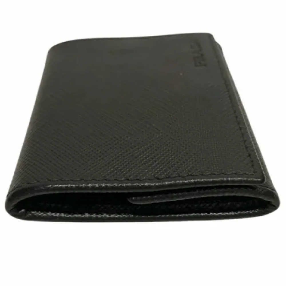 Prada Vintage Pre-owned Leather wallets Black Heren
