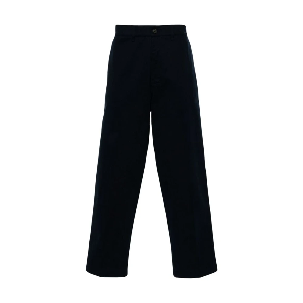 Cruna Navy Blauwe Katoenen Tapered Broek Blue Heren