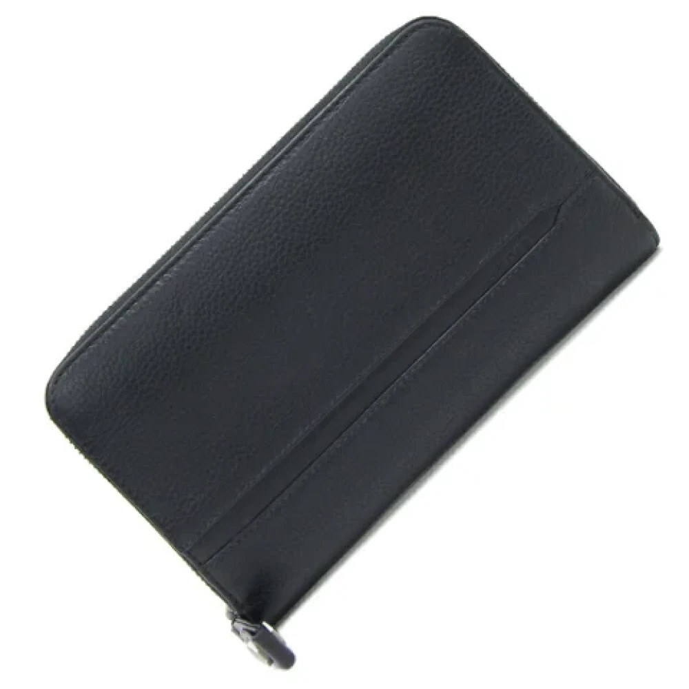 Bvlgari Vintage Pre-owned Leather wallets Black Heren