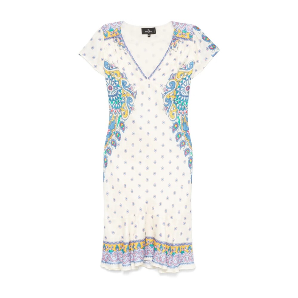 ワンピース Etro Abito Corto In Misto Cotone ABITO CORTO IN SETA CON STAMPA PAISLEY | Abiti | ETRO