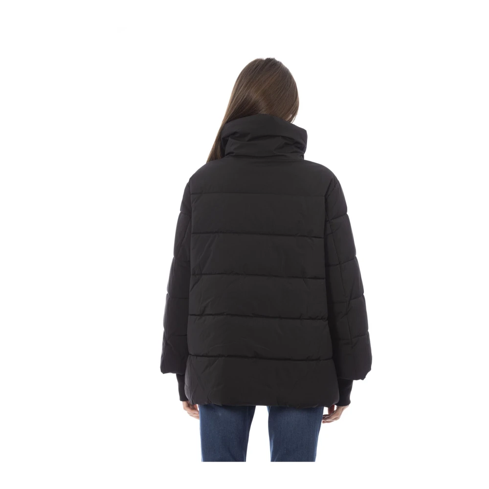 Baldinini Korte Pufferjas met Verstelbare Capuchon Black Dames