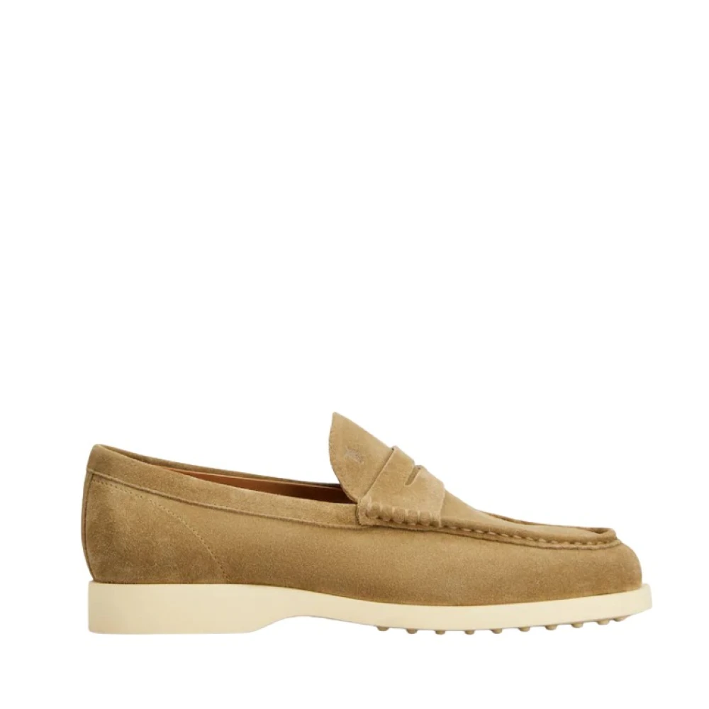 Tod's Men's Brown Loafers, 10 Uk, Loafers In Suede