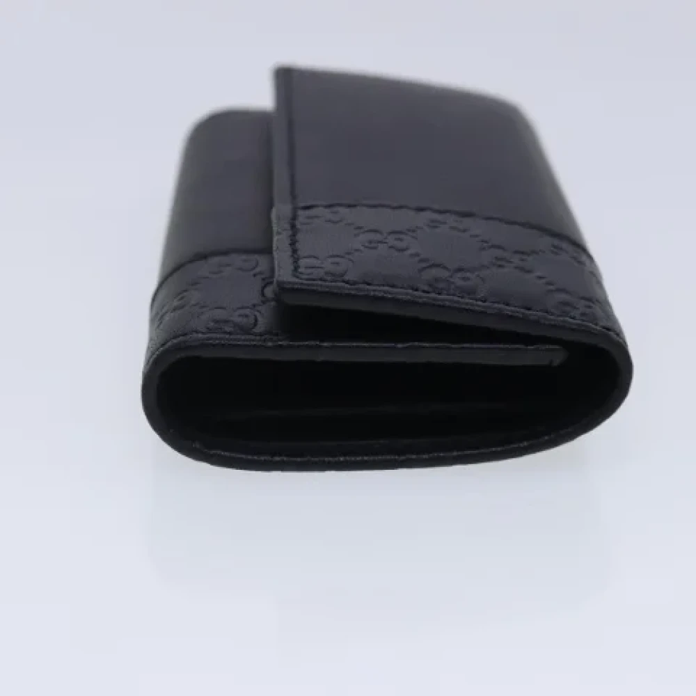 Gucci Vintage Pre-owned Leather key-holders Black Dames