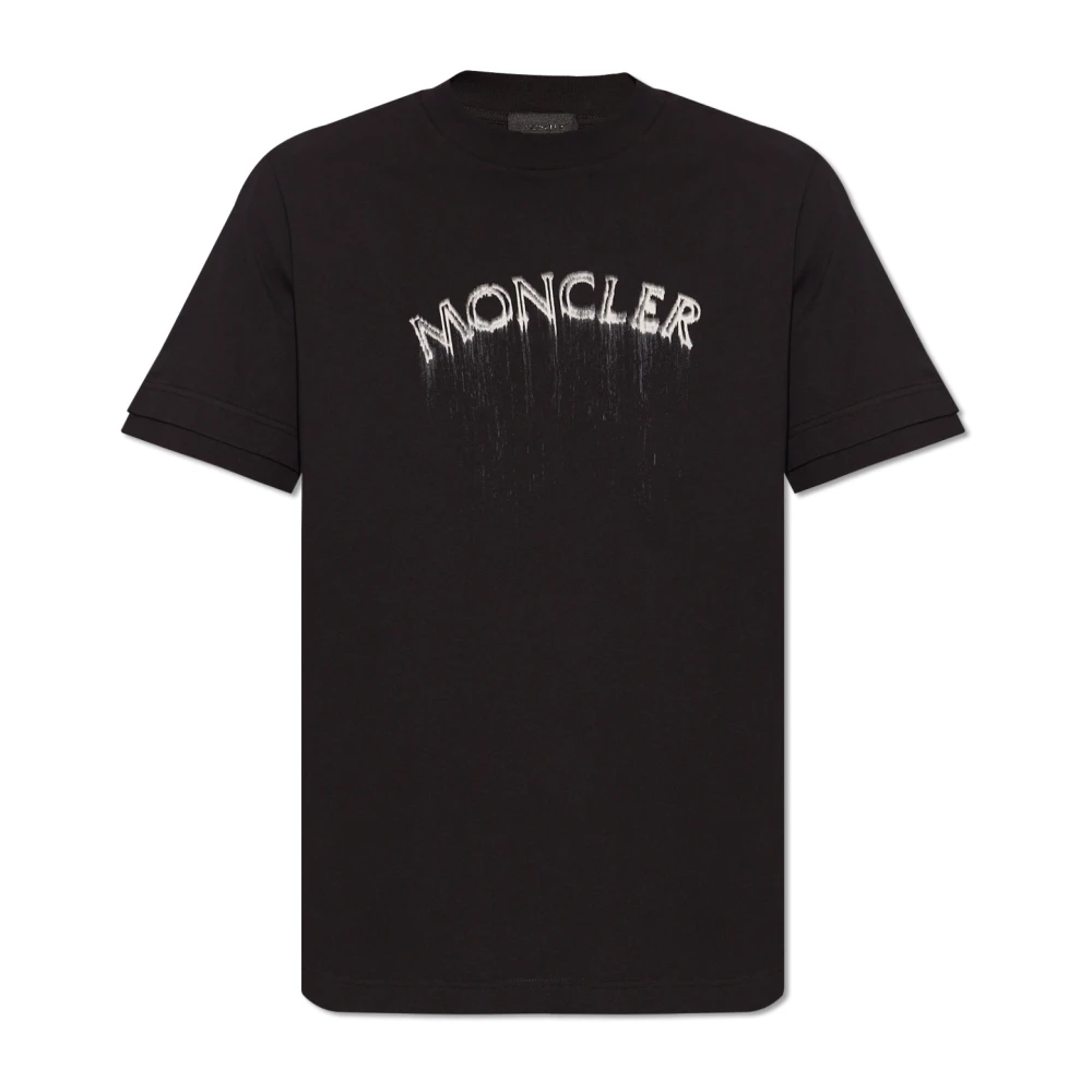 Moncler Katoenen T-shirt Black Heren
