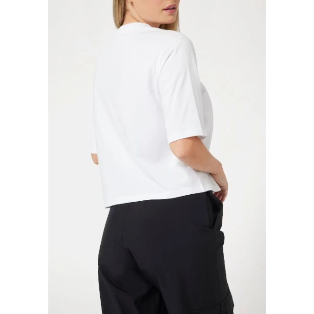 Guess Paillet Front Logo T-shirt White Dames