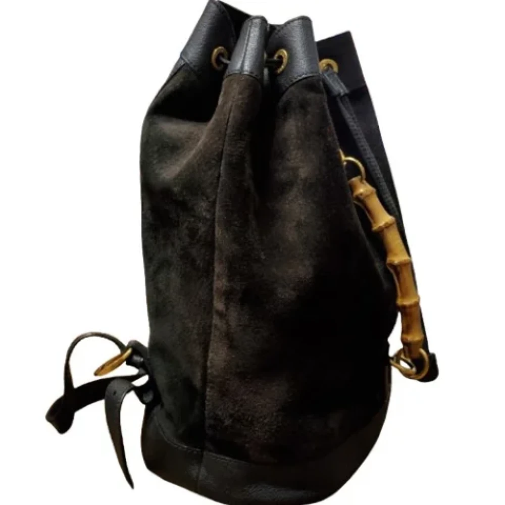 Gucci Vintage Pre-owned Leather gucci-bags Black Dames