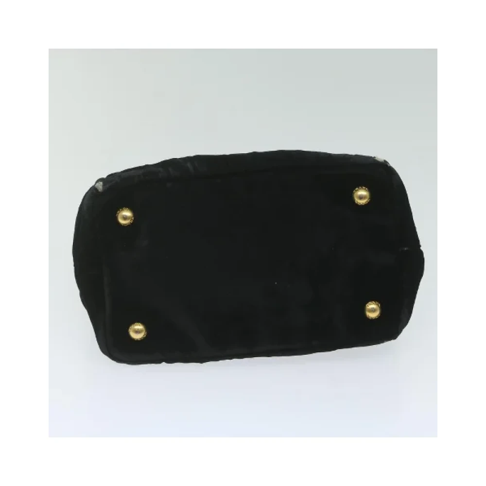 Prada Vintage Pre-owned Velvet handbags Black Dames