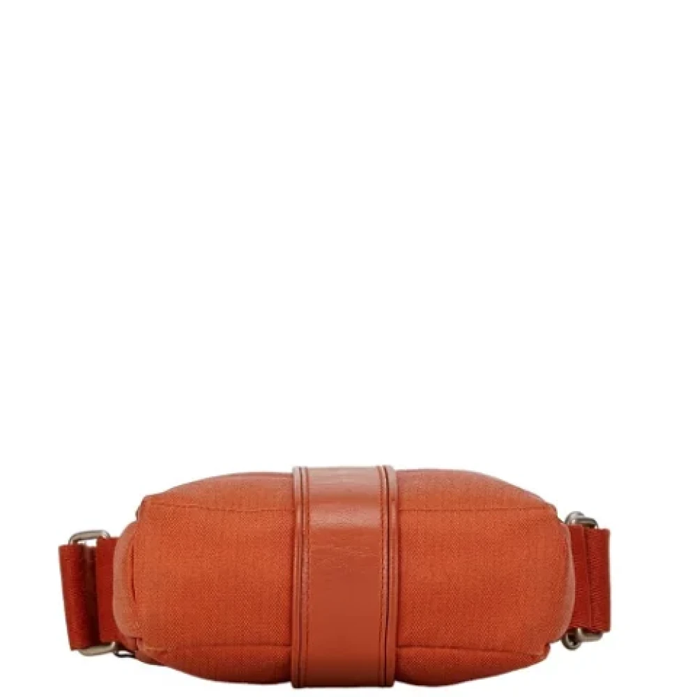 Hermès Vintage Pre-owned Canvas shoulder-bags Orange Dames