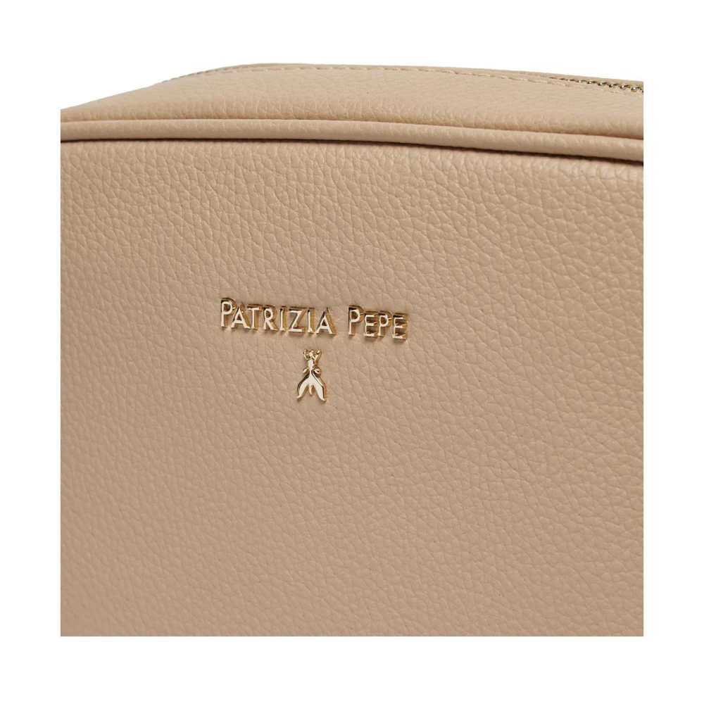 PATRIZIA PEPE Glam Mini Tas met Afneembare Band Beige Dames