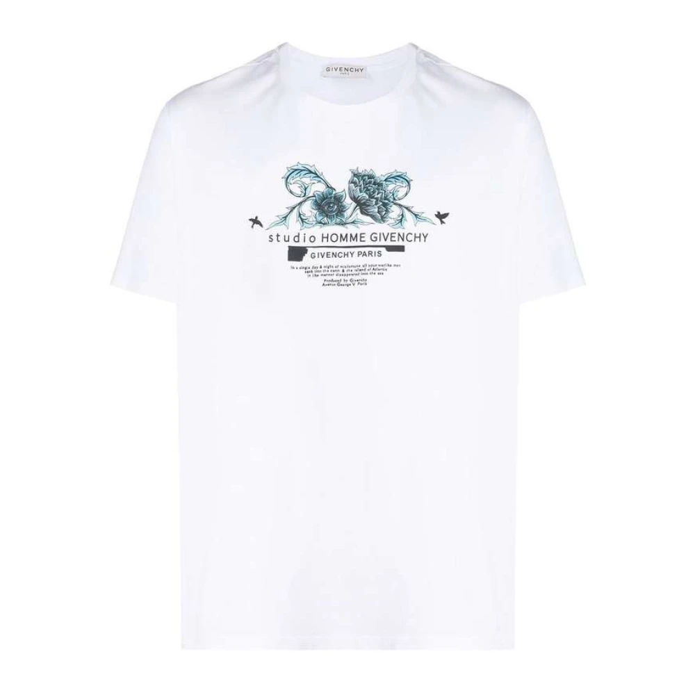 Givenchy Bedrukt katoenen T-shirt White Heren