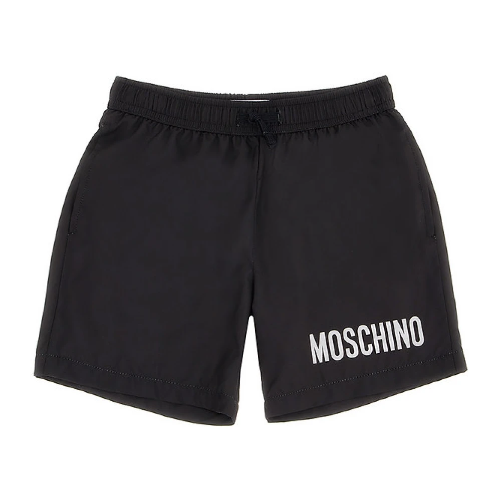 Moschino Boys Black Drawstring Swimsuit - Kids Swimming Trunks - 12 Y - Kids