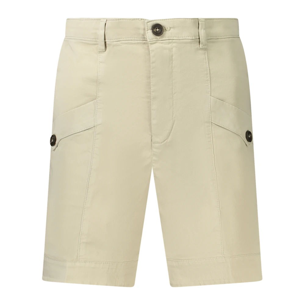 North Sails Beige Gabardine Cargo Shorts - Female - Casual Shorts - M - Shorts