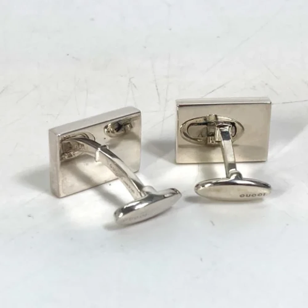 Gucci Vintage Pre-owned Silver home-office Gray Heren