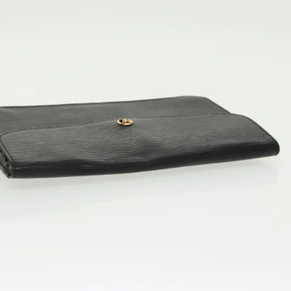 Louis Vuitton Vintage Pre-owned Leather clutches Black Dames