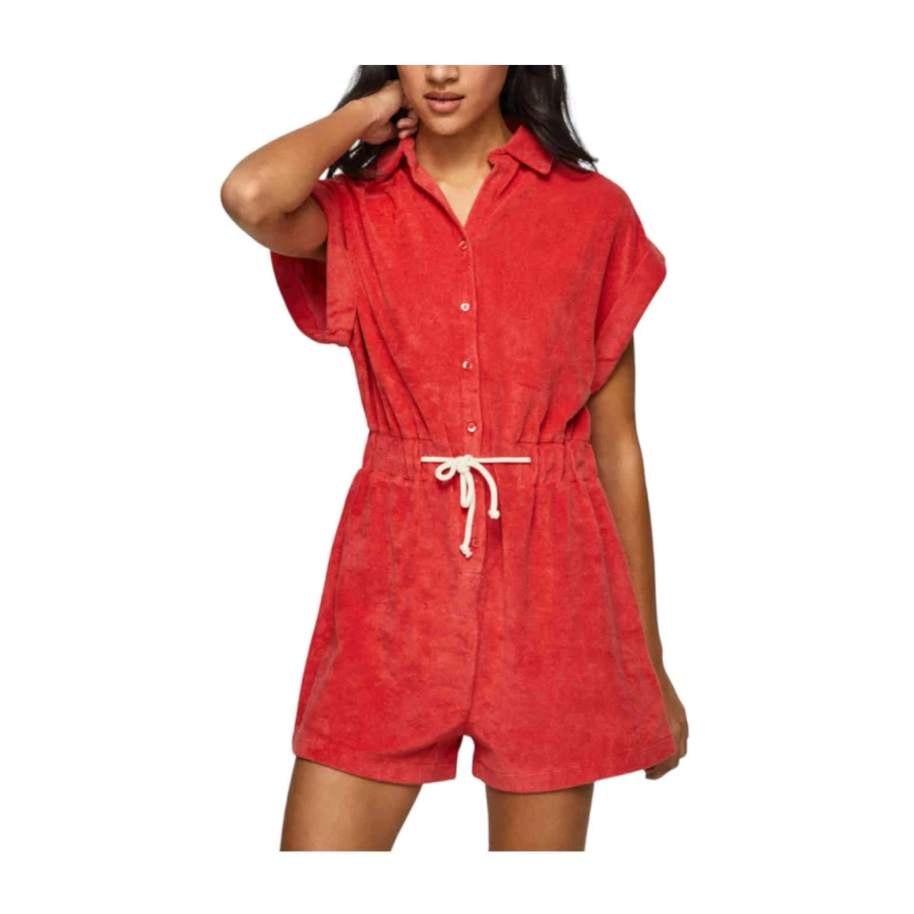 Pepe Jeans Women's Red Playsuits