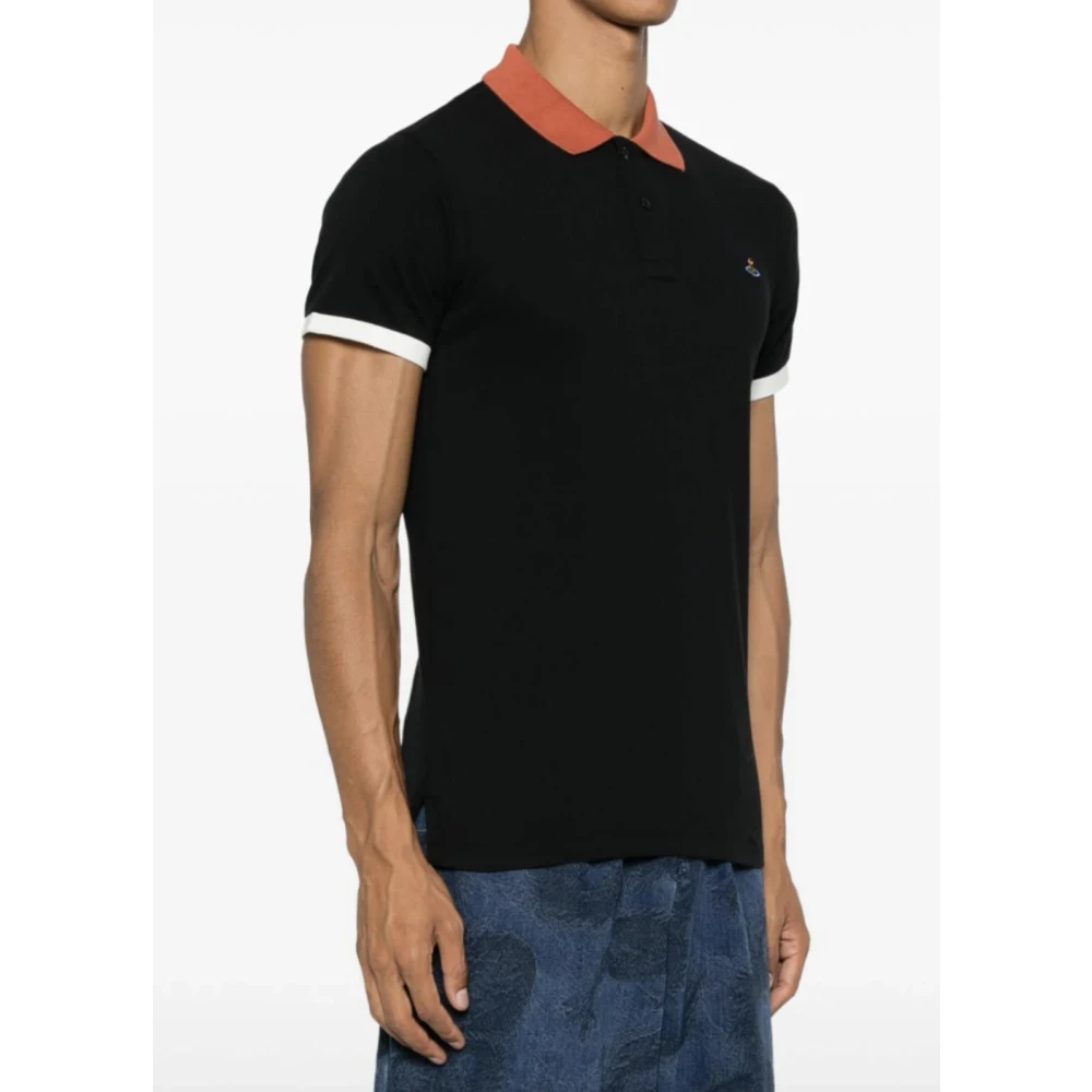 Vivienne Westwood Zwarte Klassieke Polo Shirt Black Heren