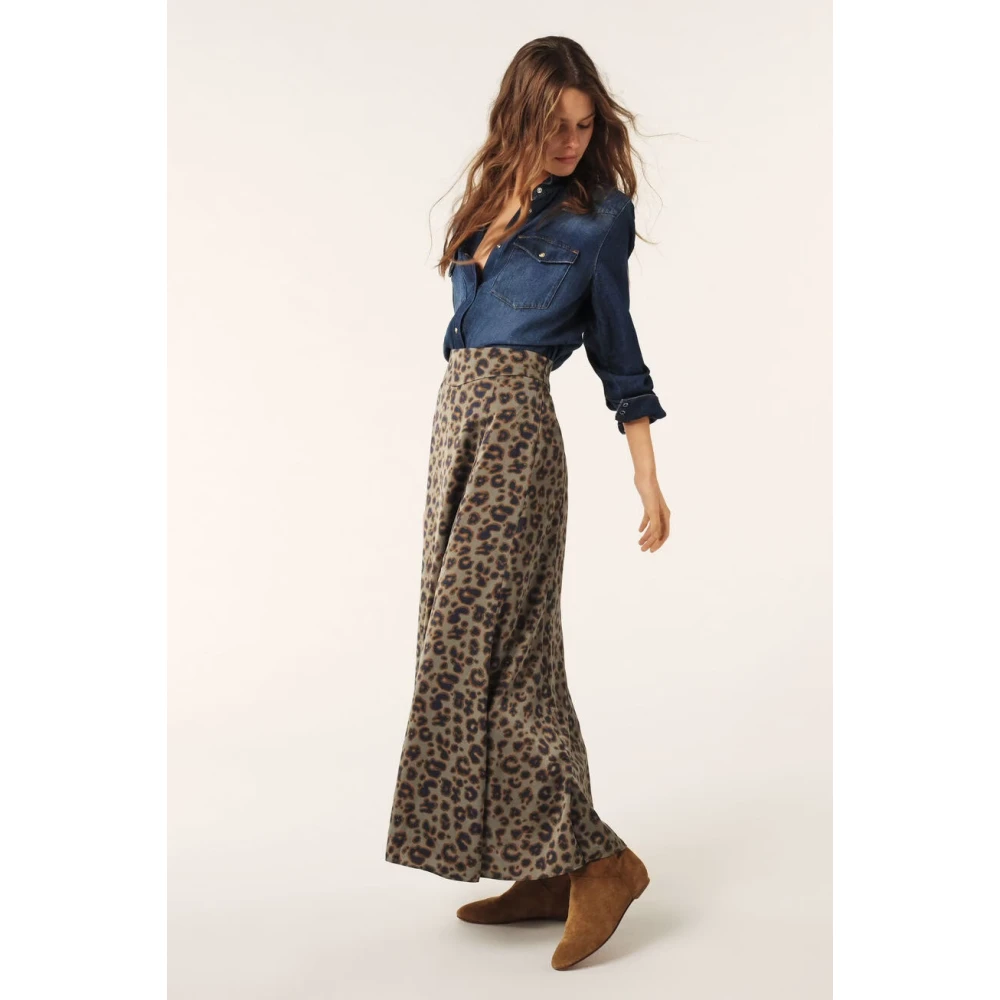 BA&SH Maxi-rok met luipaardprint Multicolor Dames