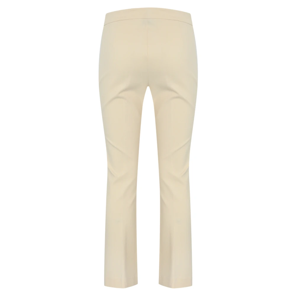 Twinset Flare Broek met Zijknopen Beige Dames
