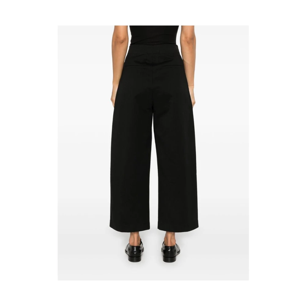 Studio Nicholson Zwarte Wijde Korte Broek Black Dames
