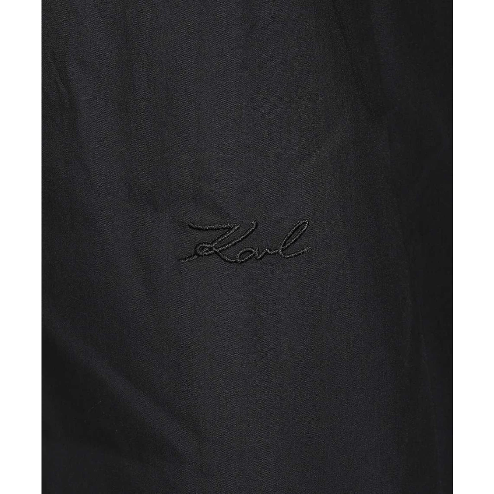 Karl Lagerfeld Klassieke Katoenen Shirt met Strass Black Dames